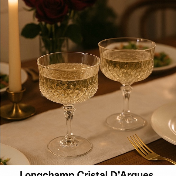 Vintage Champagne Coupes Set of 2 - Picture 2 of 4